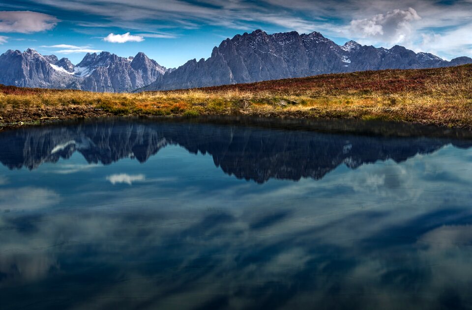 Mirroring sky water