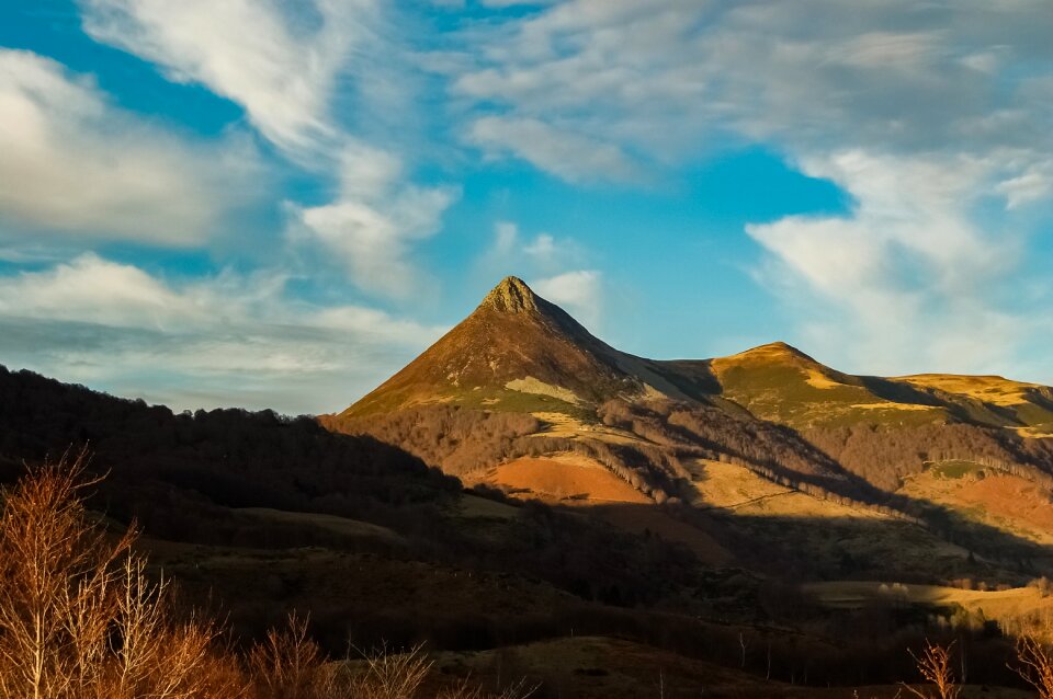 Mountain landscape cliff photo