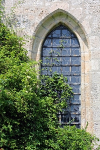 Leaded glass old metal photo