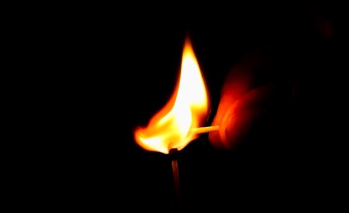 Match burn flame