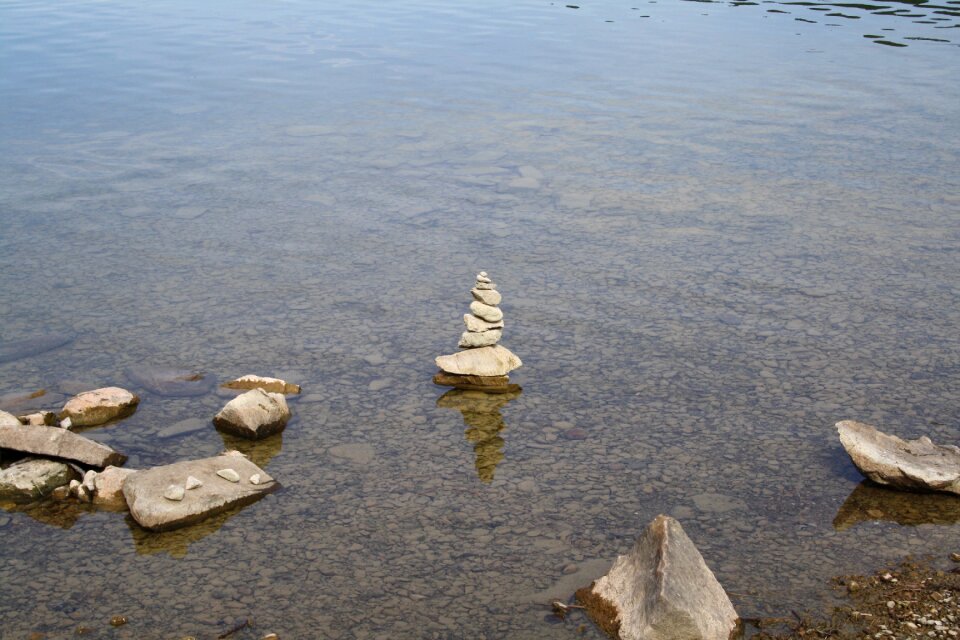 Alpsee lake stones