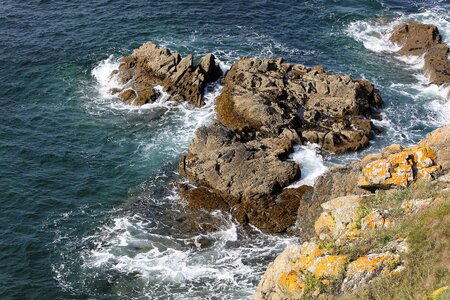 Sea rocks brittany photo
