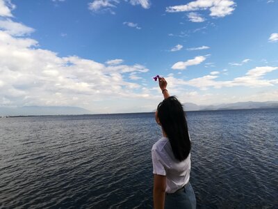 Erhai lake character in yunnan province photo