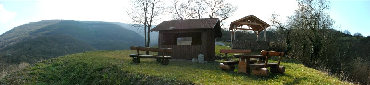 Rhine valley grill hut middle rhine valley