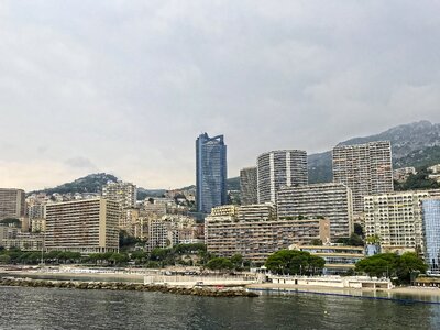 Skyscrapers sea waters