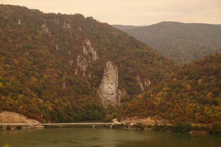 Decebal's face danube romania