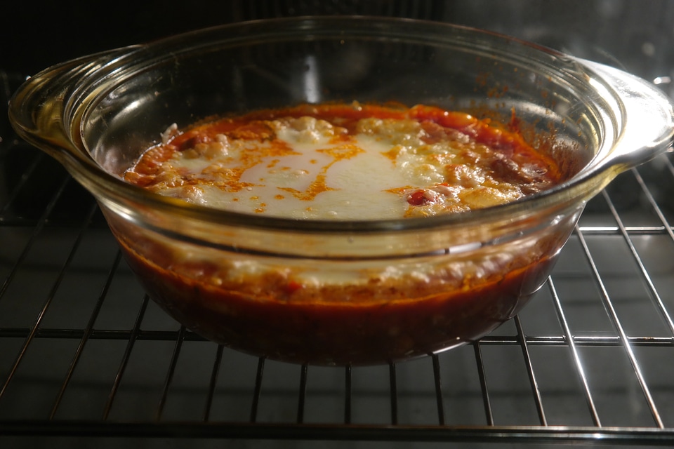 Baking dish cheese scalloped