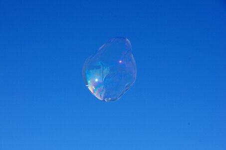 Blue soap blue bubbles photo