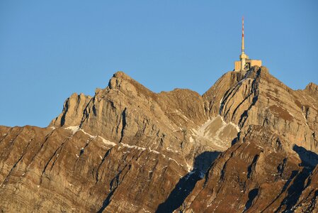 Switzerland säntis alpstein mountain peak photo