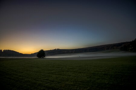 Evening arable dusk photo