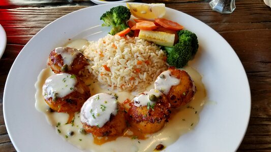 Pilaf seafood meal