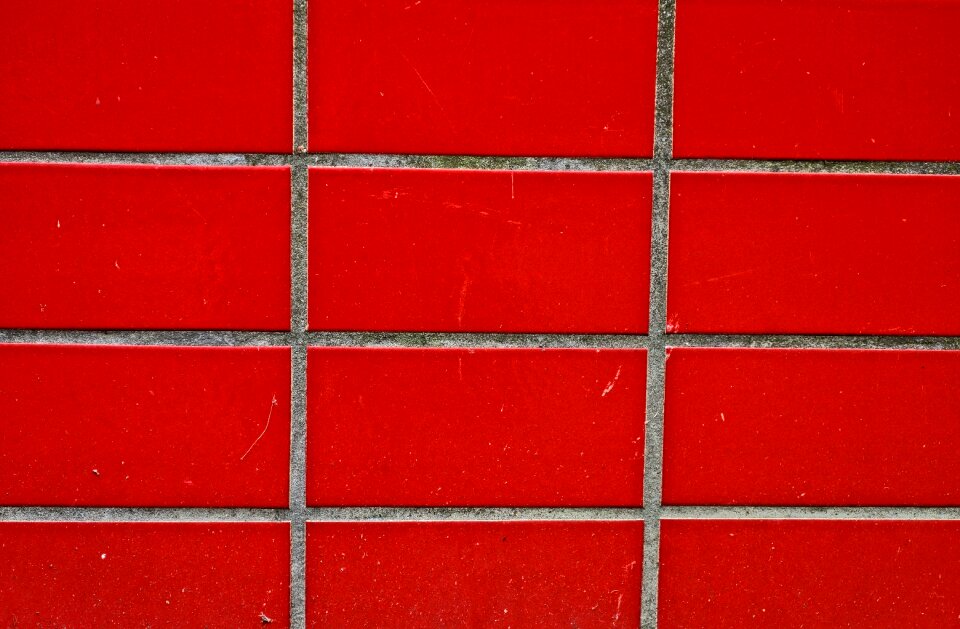 Stone red brick wall pattern