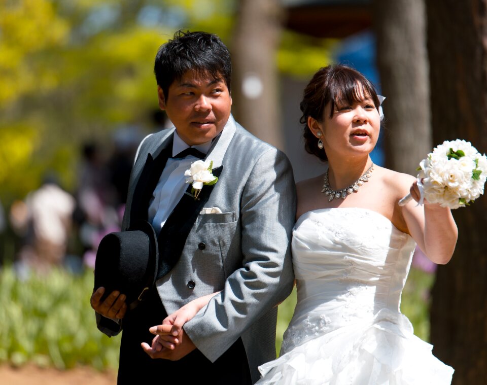 White dress portrait wedding