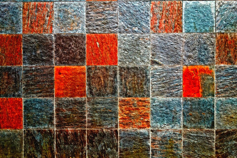 Squares colour coloured tiles