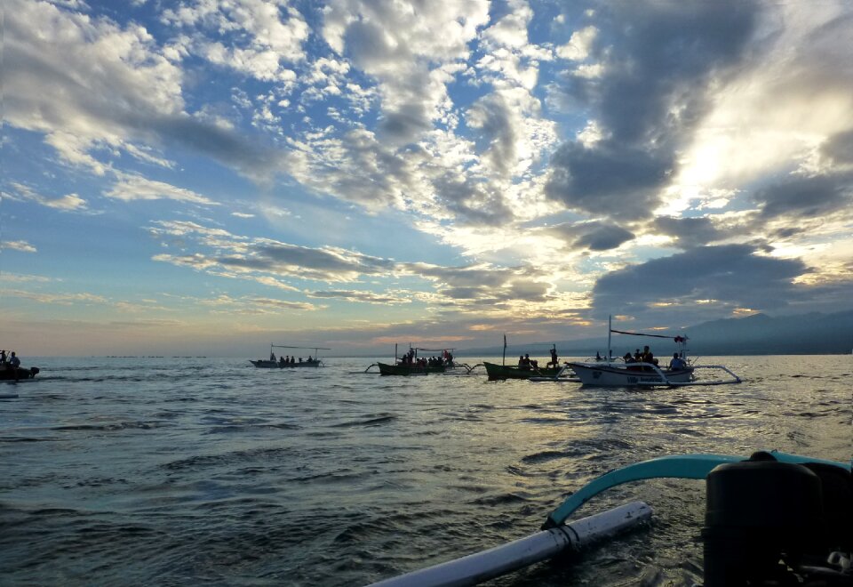 Fishing boats early in the morning indonesia
