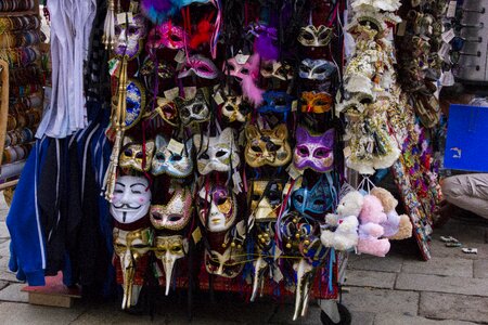 Face venetian mask headdress