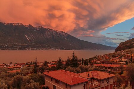 Clouds sunset italy photo