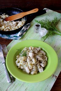 Chicken with pasta chicken in cream pasta with chicken