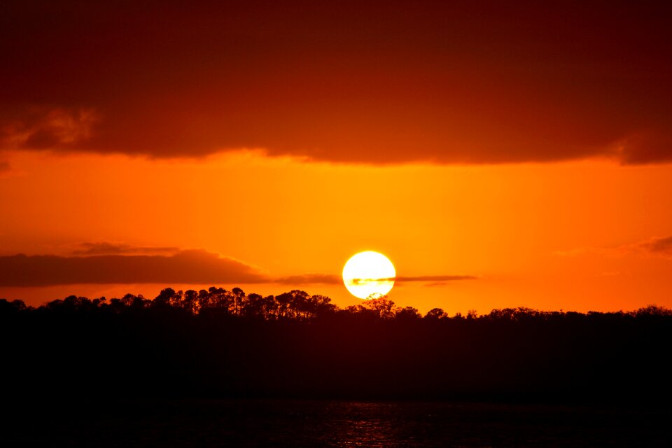 Orange color sky travel