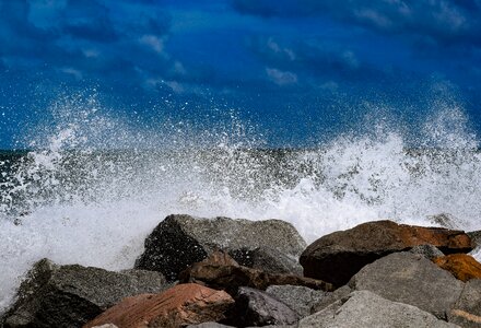 Sea blue splash