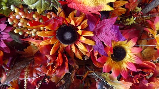 Autumn flowers decoration