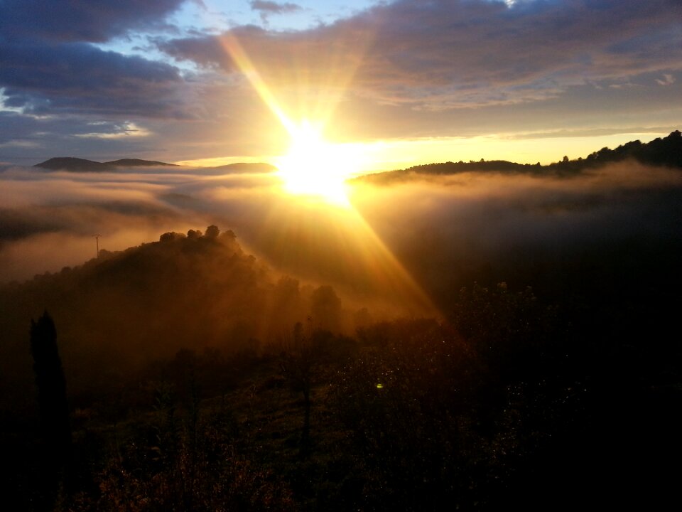 Sunset sun cévennes