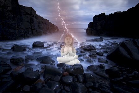 Rocks meditation prayer photo