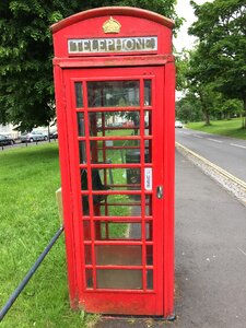 Red red telephone box telephone house photo