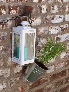 Lamp bricks still life