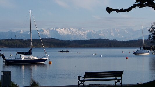 Alpine water panorama photo