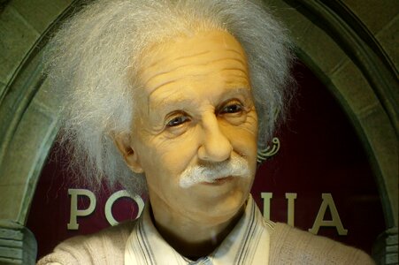 Einstein the museum figure of wax photo