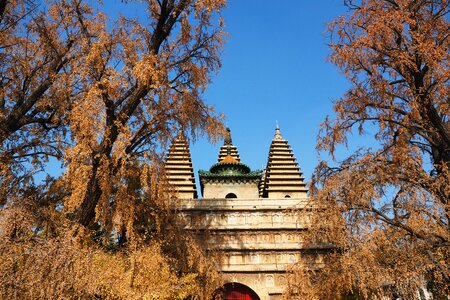 Carved stone statue temple photo