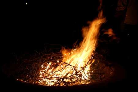 Burn fireplace yellow photo