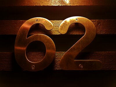 Numerical brown numbers black numbers photo