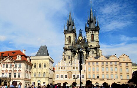 Old town towers buildings