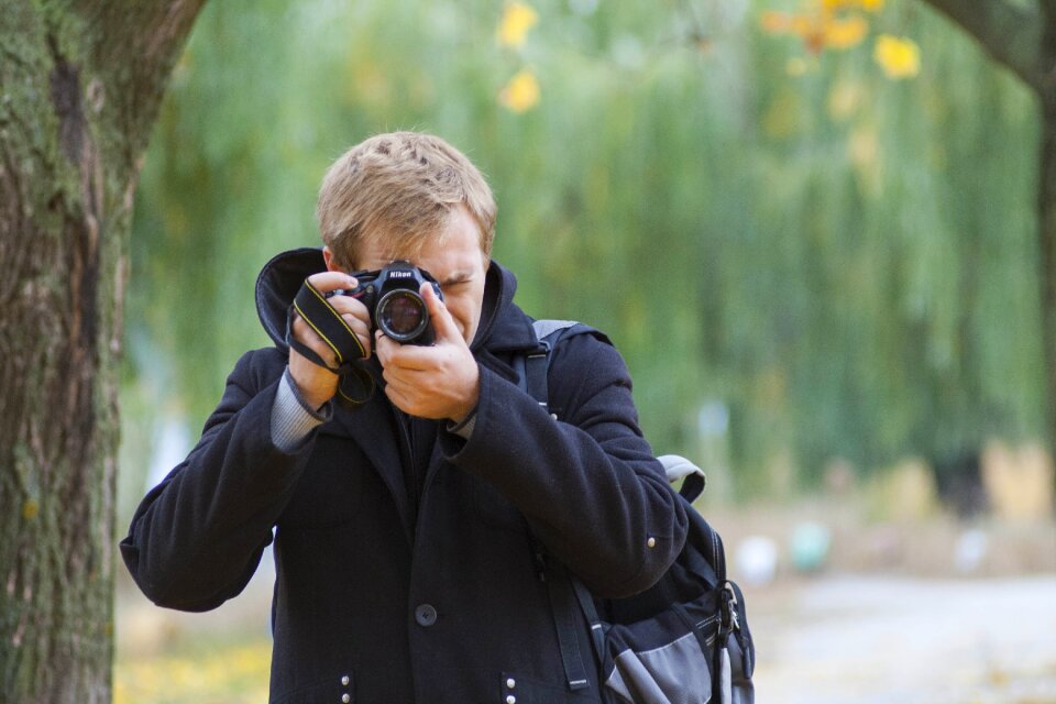 Camera guy autumn