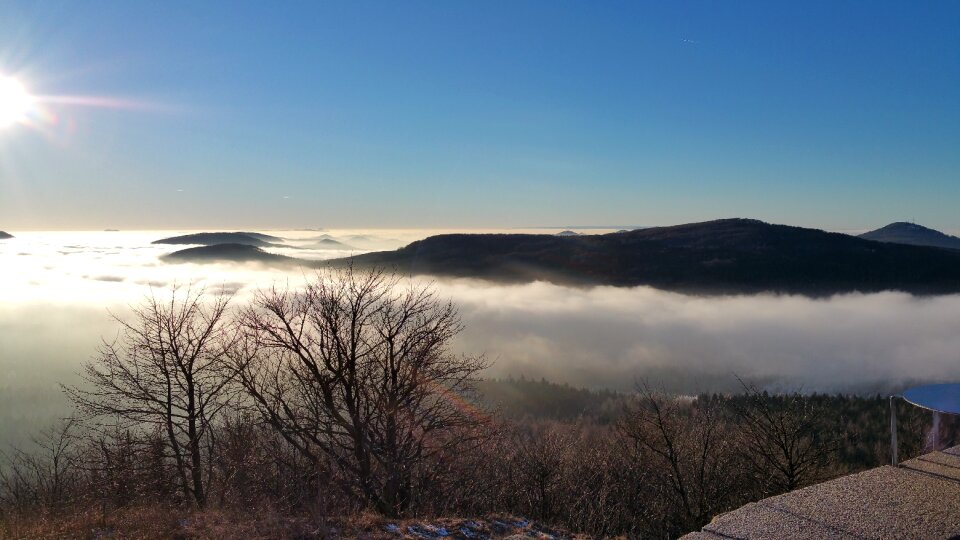 Above the clouds sky sun photo