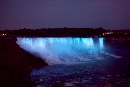 Waterfalls night scene photo