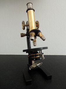 Microscope laboratory ancient photo