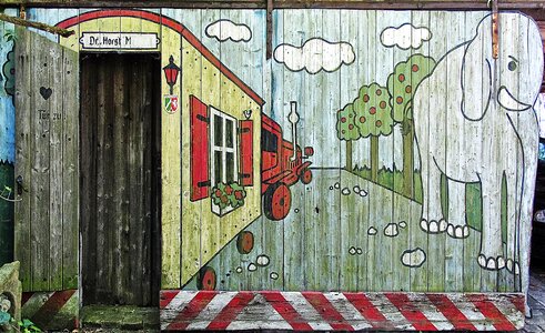 Painted grafitti painting