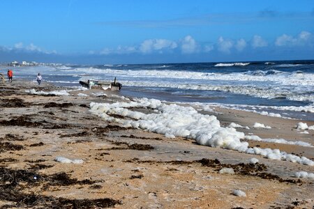 Damage beach sand
