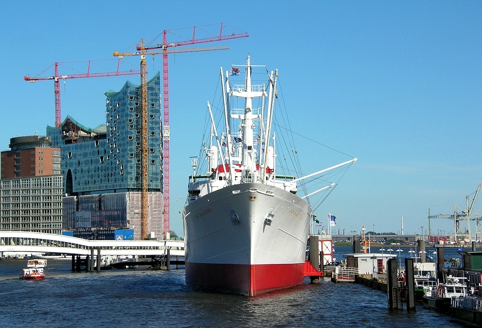 Port city new building building