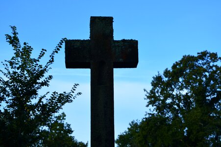 Cross stone nature belief photo