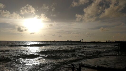 Beach sunset afternoon