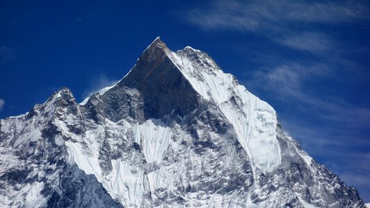 Fishtail peak nepal snow mountain