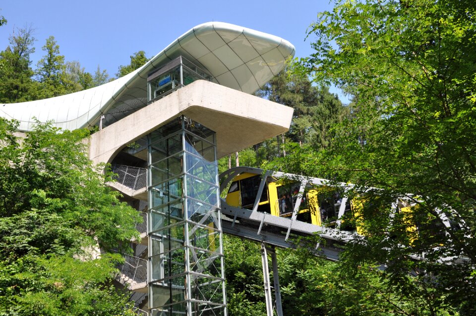 Alpine zoo funicular railway cable car