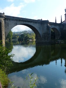 Mirroring architecture stone bridge