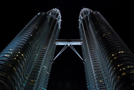 Landscape building twin building