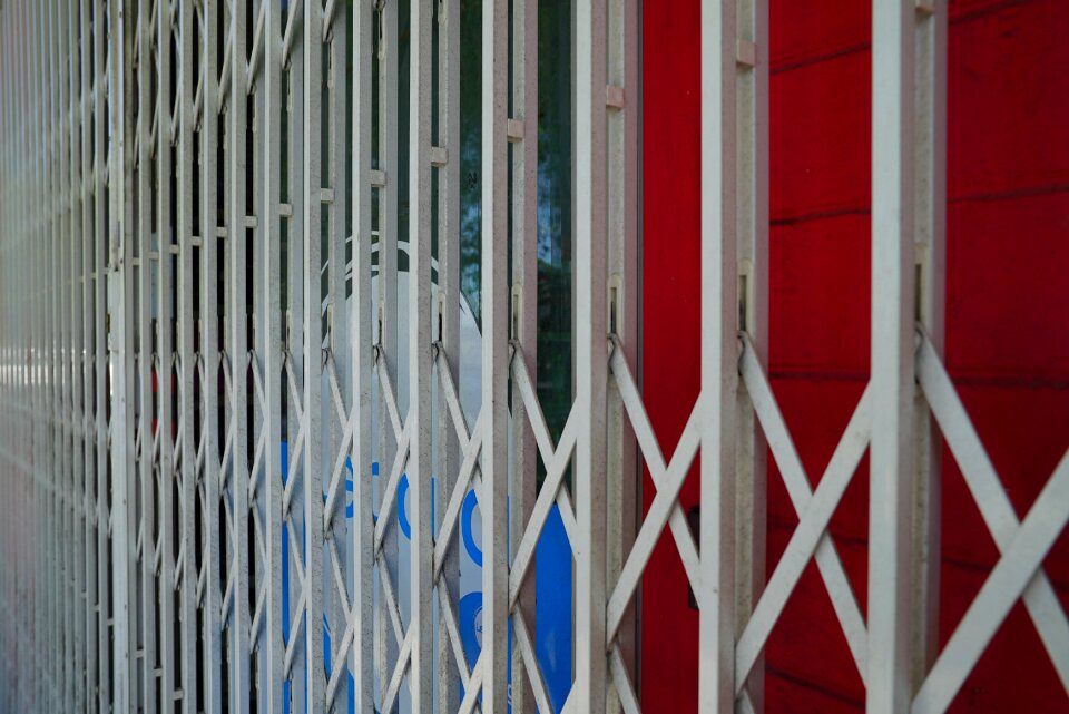 Locked secured door
