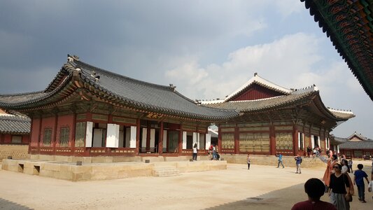 Gyeongbokgung palace image gyeongbokgung palace yard gyeongbokgung palace in the background